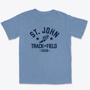 Saint John The Evangelist School Track and Field Premium Heavyweight T-shirt