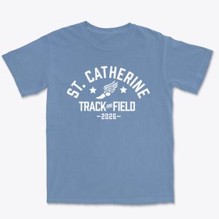 Saint Catherine Elementary School Track and Field Premium Heavyweight T-shirt