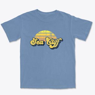 Sea Cliff New York Sublime Sunset Premium Heavyweight T-shirt