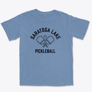 Saratoga Lake New York Pickleball Premium Heavyweight T-shirt
