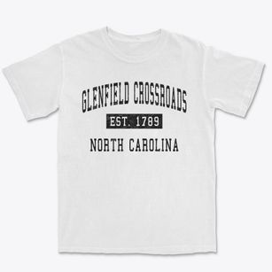 Glenfield Crossroads North Carolina Classic Established Premium Heavyweight T-shirt
