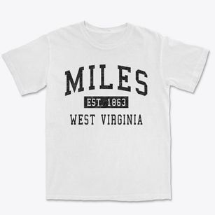Miles West Virginia Classic Established Premium Heavyweight T-shirt