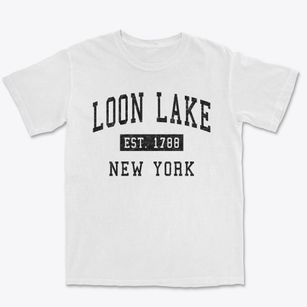 Loon Lake New York Classic Established Premium Heavyweight T-shirt