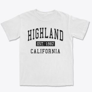 Highland California Classic Established Premium Heavyweight T-shirt