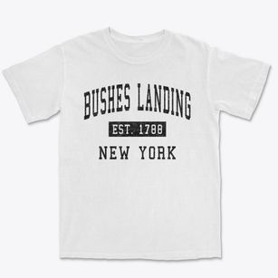 Bushes Landing New York Classic Established Premium Heavyweight T-shirt