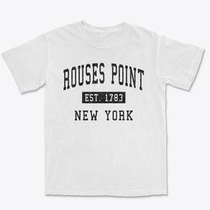 Rouses Point New York Classic Established Premium Heavyweight T-shirt