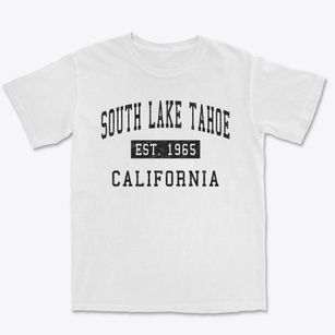 South Lake Tahoe California Classic Established Premium Heavyweight T-shirt