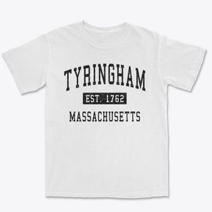 Tyringham Massachusetts Classic Established Premium Heavyweight T-shirt