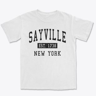 Sayville New York Classic Established Premium Heavyweight T-shirt