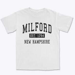 Milford New Hampshire Classic Established Premium Heavyweight T-shirt