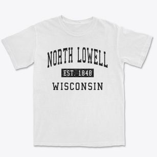 North Lowell Wisconsin Classic Established Premium Heavyweight T-shirt