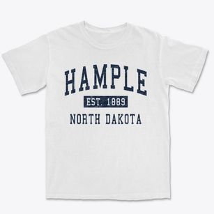 Hample North Dakota Classic Established Premium Heavyweight T-shirt