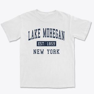 Lake Mohegan New York Classic Established Premium Heavyweight T-shirt