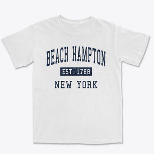 Beach Hampton New York Classic Established Premium Heavyweight T-shirt