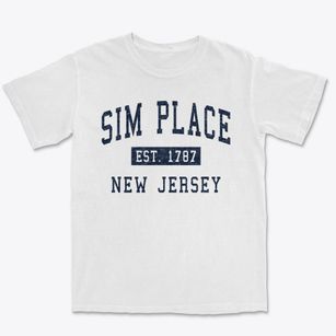 Sim Place New Jersey Classic Established Premium Heavyweight T-shirt