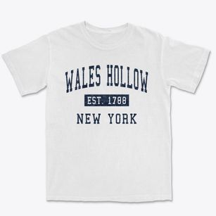 Wales Hollow New York Classic Established Premium Heavyweight T-shirt