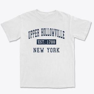 Upper Hollowville New York Classic Established Premium Heavyweight T-shirt