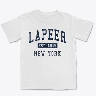 Lapeer New York Classic Established Premium Heavyweight T-shirt