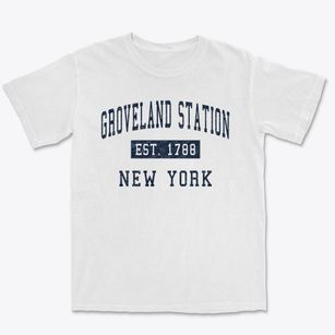 Groveland Station New York Classic Established Premium Heavyweight T-shirt