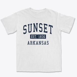 Sunset Arkansas Classic Established Premium Heavyweight T-shirt