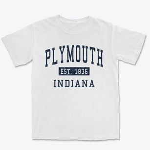 Plymouth Indiana Classic Established Premium Heavyweight T-shirt