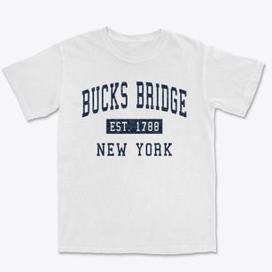 Bucks Bridge New York Classic Established Premium Heavyweight T-shirt