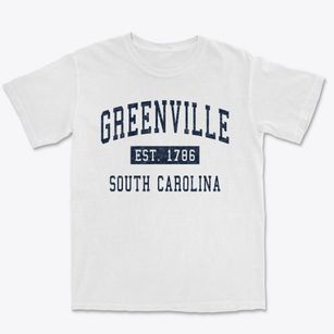 Greenville South Carolina Classic Established Premium Heavyweight T-shirt
