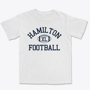 Hamilton Sixth Grade Center Longfellow Classic Football Premium Heavyweight T-shirt