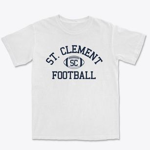Saint Clement School Classic Football Premium Heavyweight T-shirt