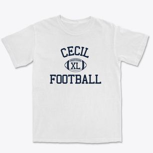 Cecil Intermediate School Classic Football Premium Heavyweight T-shirt
