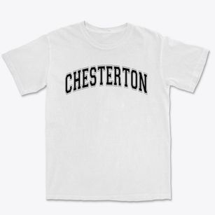 Chesterton Academy Of Our Lady Of Victory Varsity Arch Premium Heavyweight T-shirt