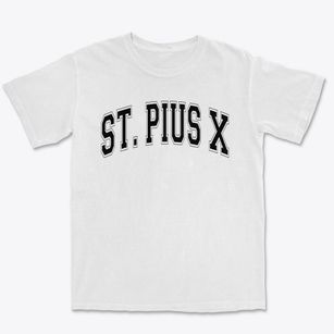 Saint Pius X School Varsity Arch Premium Heavyweight T-shirt