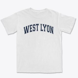 West Lyon Community School Varsity Arch Premium Heavyweight T-shirt
