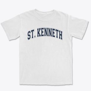 St Kenneth Parish Varsity Arch Premium Heavyweight T-shirt