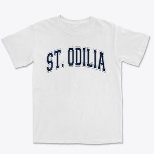 Saint Odilia Catholic School Varsity Arch Premium Heavyweight T-shirt