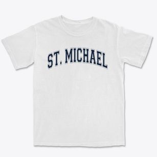 Saint Michael The Archangel School Varsity Arch Premium Heavyweight T-shirt