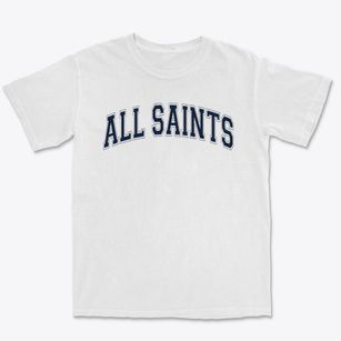 All Saints Catholic School Varsity Arch Premium Heavyweight T-shirt