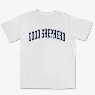 Good Shepherd Lutheran School Varsity Arch Premium Heavyweight T-shirt