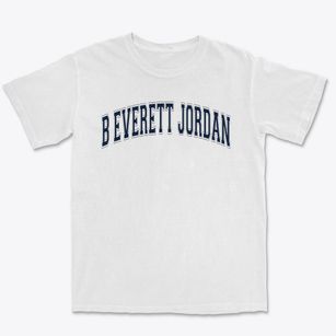 B Everett Jordan Elementary School Varsity Arch Premium Heavyweight T-shirt