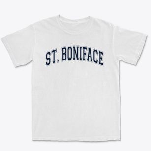 St Boniface School Varsity Arch Premium Heavyweight T-shirt
