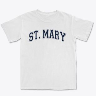 Saint Mary School Varsity Arch Premium Heavyweight T-shirt