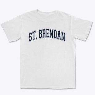 St Brendan Parish Varsity Arch Premium Heavyweight T-shirt