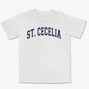 St Cecelia Parish Varsity Arch Premium Heavyweight T-shirt