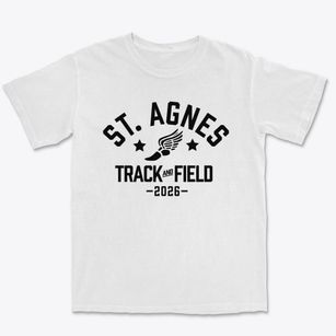 Saint Agnes Academy Track and Field Premium Heavyweight T-shirt