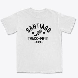 Santiago Junior High School Track and Field Premium Heavyweight T-shirt