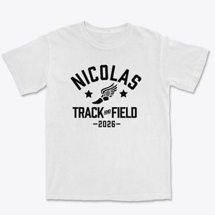 Nicolas Junior High School Track and Field Premium Heavyweight T-shirt