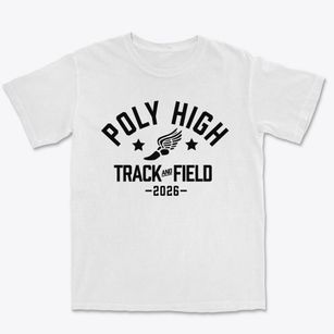 Poly High School Track and Field Premium Heavyweight T-shirt