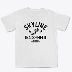 Skyline Prep High School Track and Field Premium Heavyweight T-shirt