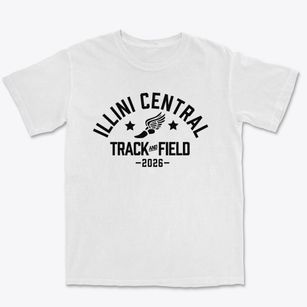Illini Central High School Track and Field Premium Heavyweight T-shirt