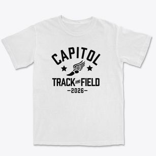 Capitol Christian Academy Track and Field Premium Heavyweight T-shirt